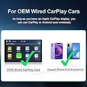 halpa carplay adapterit-carlinkit 4.0 cpc200-cp2a langaton carplay android auto adapteri yhteensopiva sisäänrakennettu langallinen carplay autopistoke&amp;amp; play, saatavilla Android-puhelimille ja iPhone-puhelimille
