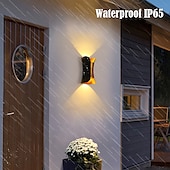 cheap Outdoor Wall Lights-30/40 cm Plus Large Outdoor LED Wall Light 20W / 30W Various Color Temperature Lighting Modern Black Gold Courtyard Wall Lamp Suitable for Terrace Garage Balcony AC85-265V