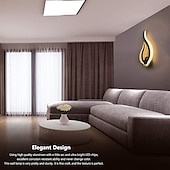 cheap Wall Lights-LED Wall Light Indoor Wall Lamp 2PCS Modern Acrylic Black Wall Mounted Wall Lamp Suitable for Home Office Bar AC85-265V