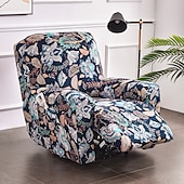 cheap Recliner Chair Cover-Stretch Recliner Covers Slipcover Graphic Print Anti-Slip Fitted Cover Couch Furniture Protector with Elastic Bottom(Include 1 Backrest Cover, 1 Seat Cover, 2 Armrest Cover)