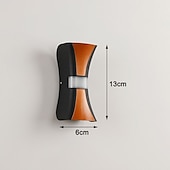 abordables Apliques de pared para interior-Aplique exterior estilo nórdico led dormitorio tiendas/cafeterías aplique aluminio interior ip44 85-265v 1 w