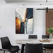 cheap Abstract Paintings-Oil Painting Hand Painted Vertical Abstract Modern Rolled Canvas (No Frame)