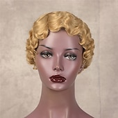 economico Parrucche di capelli veri senza cuffia-parrucche brasiliane corte dei capelli umani del taglio di pixie acconciature delle onde delle dita per le donne nere parrucche piene fatte a macchina parrucche corte