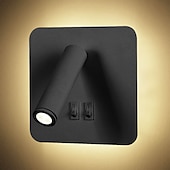 abordables Appliques murales d&#039;intérieur-8w moderne intérieur applique murale led applique murale lecture projecteur avec interrupteur 350 pivotant 2 en 1 5w mur projecteur led applique murale pour chambre de chevet salon salle d&#039;étude