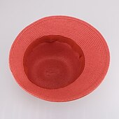 baratos Chapéu de Festa-Elegante Estilo Praia Palha Chapéus com Bloco de Cor 1pç Festa / Noite / Casual Capacete