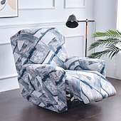 cheap Recliner Chair Cover-Stretch Recliner Covers Slipcover Graphic Print Anti-Slip Fitted Cover Couch Furniture Protector with Elastic Bottom(Include 1 Backrest Cover, 1 Seat Cover, 2 Armrest Cover)