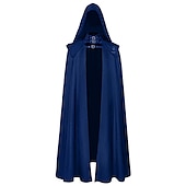 economico Cappotti &amp; Mantelli-Retrò Vintage Punk &amp; Gotico Medievale Mantello Fiera del Ren Strega Medico della peste Vichingo Tinta unica Per uomo Per donna Unisex Vichingo Fantasia Notte di Valpurga Mascherata Feste Adulti
