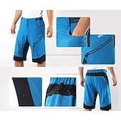 זול מכנסיים, טייצים ומכנסיים קצרים לגברים-בגדי ריקוד גברים מכנסי רכיבה באגי מכנסי אופניים אופניים מכנסיים קצרים מכנסיים קצרים רחבים התאמה רגועה רכיבת הרים רכיבת כביש ספורט 3D לוח ייבוש מהיר רוכסן עמיד למים רך שחור ירוק צבא ביגוד