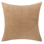 cheap Textured Throw Pillows-Decorative Toss Pillows Corduroy Pillow Cushion Cover Bedside Sofa Back Cushion Office Lumbar Solid Color Pillow Cover Without Core Pink Blue Sage Green Purple Yellow