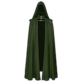 economico Cappotti &amp; Mantelli-Retrò Vintage Punk &amp; Gotico Medievale Mantello Fiera del Ren Strega Medico della peste Vichingo Tinta unica Per uomo Per donna Unisex Vichingo Fantasia Notte di Valpurga Mascherata Feste Adulti
