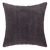 cheap Textured Throw Pillows-Decorative Toss Pillows Corduroy Pillow Cushion Cover Bedside Sofa Back Cushion Office Lumbar Solid Color Pillow Cover Without Core Pink Blue Sage Green Purple Yellow