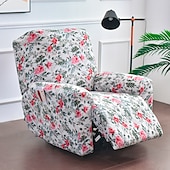 cheap Recliner Chair Cover-Stretch Recliner Covers Slipcover Graphic Print Anti-Slip Fitted Cover Couch Furniture Protector with Elastic Bottom(Include 1 Backrest Cover, 1 Seat Cover, 2 Armrest Cover)