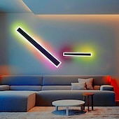 economico applique da esterno-rgb colorato dimming applique da parete led ws2811 ic lampada da parete con telecomando rf 15w acrilico alluminio applique per soggiorno camera da letto corridoio sfondo decor