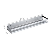 abordables Étagères de salle de bains-Caddie de douche salle de bains cuisine support de rangement tenture murale 304 support de rangement en acier inoxydable salle de bains cuisine fournitures support de rangement multifonctionnel