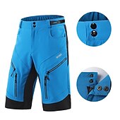 זול מכנסיים, טייצים ומכנסיים קצרים לגברים-בגדי ריקוד גברים מכנסי רכיבה באגי מכנסי אופניים אופניים מכנסיים קצרים מכנסיים קצרים רחבים התאמה רגועה רכיבת הרים רכיבת כביש ספורט 3D לוח ייבוש מהיר רוכסן עמיד למים רך שחור ירוק צבא ביגוד