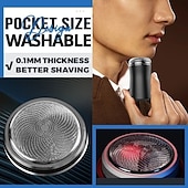 economico Rasatura e depilazione-Rasoi elettrici Mini portatili ricaricabili Rasoi da viaggio Mini rasoio elettrico da lavare interamente Mini rasoio a movimento alternato Regalo di San Valentino