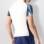 abordables Lycra de surf-Homme Maillot Anti UV Tee-shirt de Baignade Protection solaire UV UPF50+ Séchage rapide Manches Courtes Tee-shirts anti-UV, tops thermiques Top Natation Surf Plage Sports nautiques Imprimé Eté