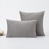levne Trendy polštáře-dekorativní přehazovací polštáře 1 ks povlaky na polštáře sametový povlak na polštář jednobarevný moderní čtvercový sešívaný tradiční klasický růžový modrá šalvěj zelená fialová žlutá