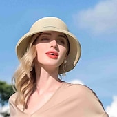 cheap Party Hats-Bohemian Beach Straw Hats with Beading / Color Block 1pc Party / Evening / Casual Headpiece