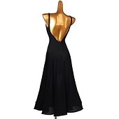 abordables Ropa de baile de salón-Baile de Salón Vestido Combinación Color Puro Mujer Entrenamiento Rendimiento Sin Mangas Chinlon Gasa