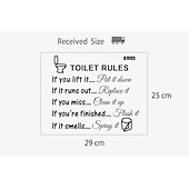 halpa Koristeelliset seinätarrat-3D Seinätarrat Makuuhuone / WC, Irroitettava PVC Kodin sisustus Seinätarra 1kpl