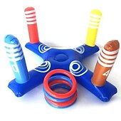 cheap Outdoor Fun &amp; Sports-Pool Floats,Pool Floats Toys Games Set - Floating Basketball Hoop Inflatable Cross Ring Toss Pool Game Toys for Teenagers Adults Swimming Pool Water Game,Inflatable for PoolCandy