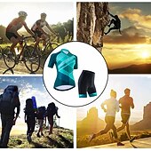 economico Set di abbigliamento da donna-Per donna Maglia con salopette corta da ciclismo Maglia con pantaloncini da ciclismo Manica corta Ciclismo da montagna Cicismo su strada Nero Rosso Blu Pop art Strisce Bicicletta Asciugatura rapida