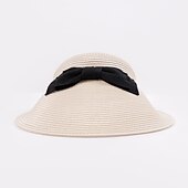 cheap Party Hats-Bohemian Beach Straw Straw Hats with Satin Bowknot 1pc Casual / Holiday Headpiece