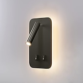 economico Luci da parete-9w moderna applique da parete a led applique da parete per interni riflettore da lettura a led con interruttore 350 girevole 2 in 1 5w riflettore da parete lampada da parete a led per camera da letto