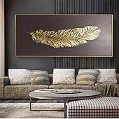 tanie Obrazy z martwą naturą-Handmade ręcznie malowany obraz olejny wall art nowoczesne abstrakcyjne pióro martwa natura krajobraz dekoracja wnętrz walcowane płótno bez ramki nierozciągnięte