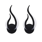 billige Vegglamper for innendørsbruk-2 stk moderne akryl innendørs vegglampe led vegglampe valgfri dimming tofarget svart veggmontert vegglampe egnet for hjemmekontor bar ac85-265v
