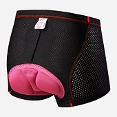 お買い得  ウィメンズパンツ・ショーツ・スカート-女性用 サイクリング下着 3Dパッド入りショーツ バイク ショートパンツ MTBショーツ マウンテンサイクリング ロードバイク スポーツ 3Dパッド 速乾性 高通気性 吸汗性 ピンク レッド ポリエステル スパンデックス 衣類 サイクルウェア / 伸縮性あり / アスレイジャー