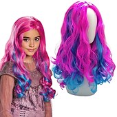 abordables Perruques de carnaval-Perruque Audrey Descendants 3 femme couleurs mélangées perruques cosplay cheveux synthétiques Perruques d&#039;Halloween