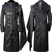 economico Cime-Retrò Vintage Punk &amp; Gotico Medievale Cappotto Mascherata Medico della peste Taglie Forti Jacquard Costume Per uomo Mascherata Feste Adulti Cappotto