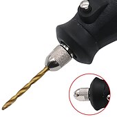 abordables Jeu de forets-11 pièces/ensemble pince en laiton mini mandrins de perceuse 0.5-3.2mm 4.3mm tige vis écrou remplacement pour outil rotatif dremel