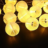 cheap Solar String Lights-Solar LED Lantern String Lights – Waterproof Outdoor String Fairy Lights 1.5M to 3M, Christmas Window Decoration Warm White Bulbs for Outdoor Garden, Party, and Patio Decor