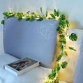cheap Solar String Lights-Outdoor Solar Roses Leaves Rattan String Lights 2m 20leds Fairy String Lights IP65 Waterproof St. Patrick&#039;s  Valentines Wedding Party Garden Patio Balcony Home Outdoor Decoration