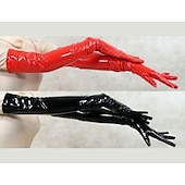 cheap Glossy-Zentai Suits Gloves Catsuit Motorcycle Girl Carnival Costume Full Body Suit Women&#039;s Cosplay Sexy Costume Solid Color Faux Leather Costume for Masquerade Adults