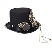 baratos Acessórios e mais-Retro Vintage Punk e gótico Steampunk Chapéus Baile de Máscara Drogador da praga Fantasia Homens Mulheres Baile de Máscaras Festa Adulto Chapéu