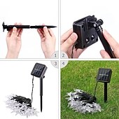 economico Striscie luci ad energia solare-luce solare esterna della stringa luci della stringa solare 8 modalità impermeabile all&#039;aperto 7m-50leds 6.5m-30leds stelle oceaniche luci stringa fata giardino di nozze decorazione della casa