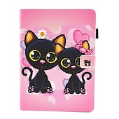 זול נרתיק iPad-לוּחַ כיסויים מכסים ל עבור Apple אייפד אייר 5 ipad 9th 8th 7th Generation 10.2 inch מסתובב360מעלות מגנטי עמיד בזעזועים פרפר פנדה נוף TPU עור PU
