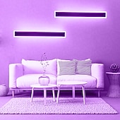 economico applique da esterno-rgb colorato dimming applique da parete led ws2811 ic lampada da parete con telecomando rf 15w acrilico alluminio applique per soggiorno camera da letto corridoio sfondo decor