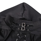 economico Cappotti &amp; Mantelli-Retrò Vintage Punk &amp; Gotico Medievale Mantello Fiera del Ren Strega Medico della peste Vichingo Tinta unica Per uomo Per donna Unisex Vichingo Fantasia Notte di Valpurga Mascherata Feste Adulti
