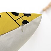 economico stile floreale e vegetale-fodera per cuscino 1pc morbido decorativo quadrato fodera per cuscino federa federa per divano camera da letto di qualità superiore lavabile in lavatrice confezione da 1 cuscino in finto lino esterno