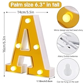 ieftine Lumini decorative-26 de litere alfabet lumina 3d nightlight litere caseta luminoasa cu led lumina de noapte revelion aa alimentat cu baterii