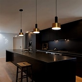 tanie Światła wysp-12 cm lampa wisząca led lampa wyspowa styl skandynawski metal styl nowoczesny stylowy złoty artystyczny nowoczesny 220-240v