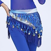 billige Magedanskostyme-Magedans Dansetilbehør Belte Glimmer Holder Ledning Dusk Dame Trening Ytelse Høy Paljetter Polyester
