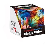 baratos Brinquedos Originais-Cubo ímã fidget mutável cubo mágico anti estresse 3d flip cúbico quebra-cabeça brinquedos quebra-cabeça bola descompressão brinquedos 2 peças