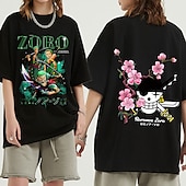 cheap Cartoon &amp; Movie Character Graphic-One Piece Roronoa Zoro T-shirt Anime Cartoon Anime Harajuku Graphic Kawaii For Couple&#039;s Men&#039;s Women&#039;s Adults&#039; Back To School Hot Stamping