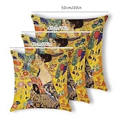 billige Folk stil-1 sett med 5 stk kastepute dekker moderne dekorativ kast putevar pute tilfelle for rom soverom sovesofa bil, 18 * 18 tommer 45 * 45 cm